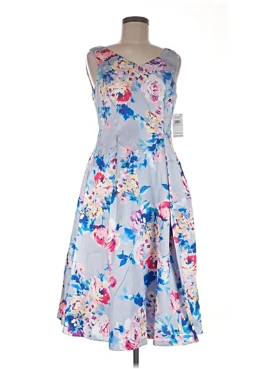 Alex Evenings Cocktail Dress In Blue