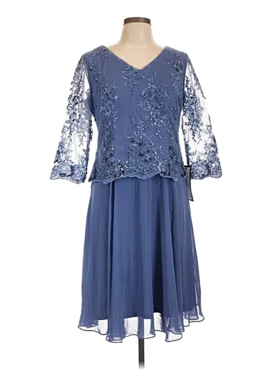 Pre-owned Alex Evenings Cocktail Dress In Blue