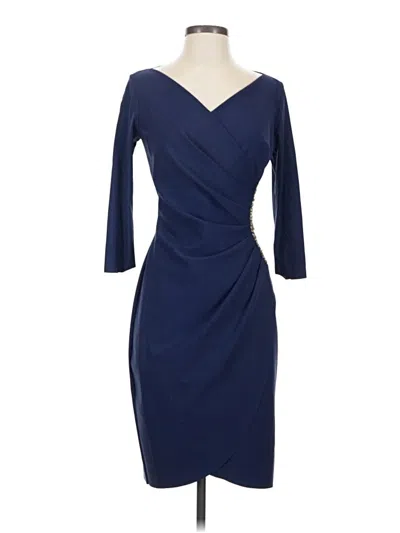 Pre-owned Alex Evenings Cocktail Dress In Blue