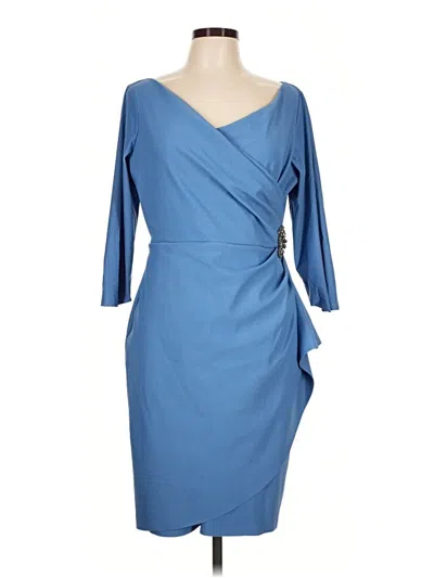Pre-owned Alex Evenings Cocktail Dress In Blue