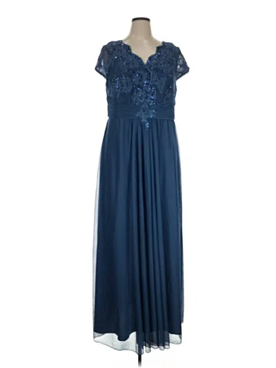 Pre-owned Alex Evenings Cocktail Dress In Blue