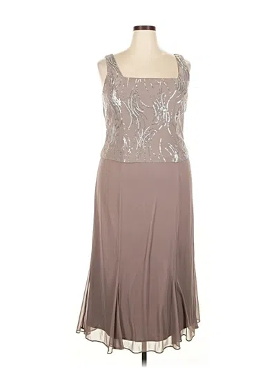 Pre-owned Alex Evenings Cocktail Dress In Brown