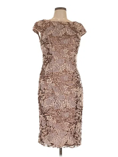 Pre-owned Alex Evenings Cocktail Dress In Brown