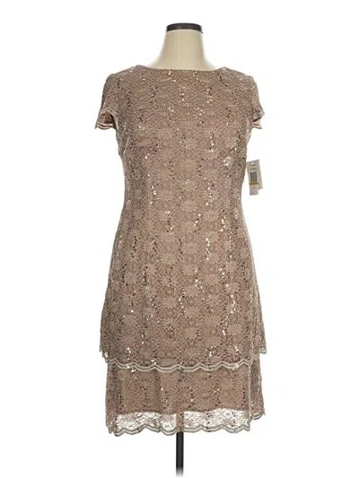 Alex Evenings Cocktail Dress In Brown