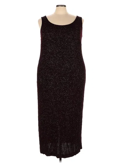 Pre-owned Alex Evenings Cocktail Dress In Burgundy