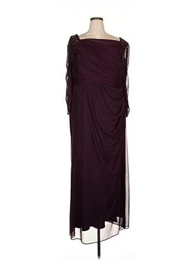 Pre-owned Alex Evenings Cocktail Dress In Burgundy