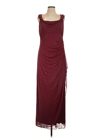 Pre-owned Alex Evenings Cocktail Dress In Burgundy
