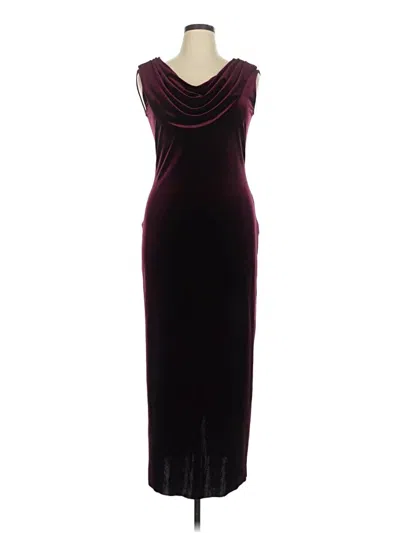Pre-owned Alex Evenings Cocktail Dress In Burgundy