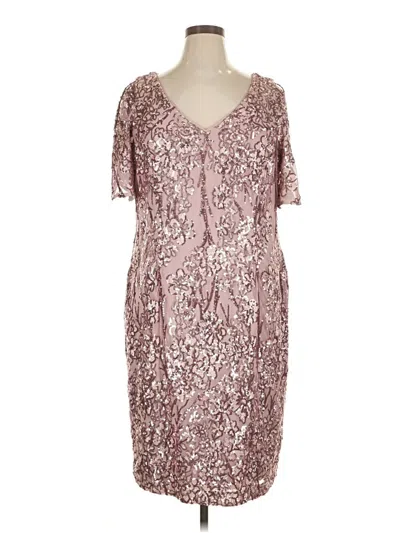 Pre-owned Alex Evenings Cocktail Dress In Burgundy