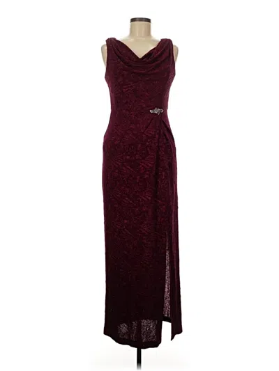 Pre-owned Alex Evenings Cocktail Dress In Burgundy