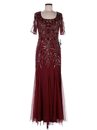 Pre-owned Alex Evenings Cocktail Dress In Burgundy