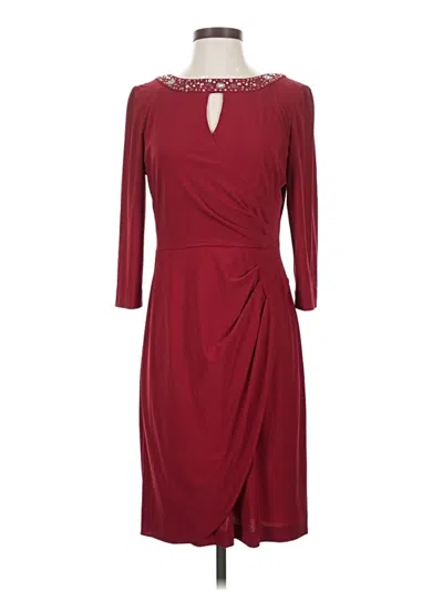 Pre-owned Alex Evenings Cocktail Dress In Burgundy