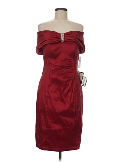 Alex Evenings Cocktail Dress In Burgundy