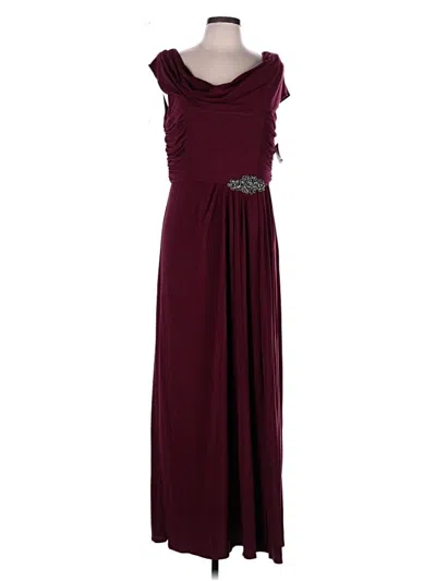 Pre-owned Alex Evenings Cocktail Dress In Burgundy