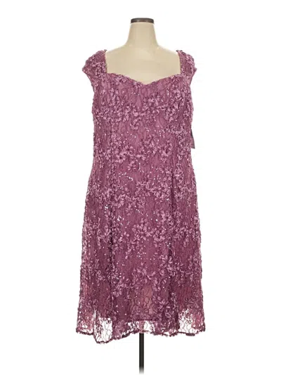 Pre-owned Alex Evenings Cocktail Dress In Burgundy