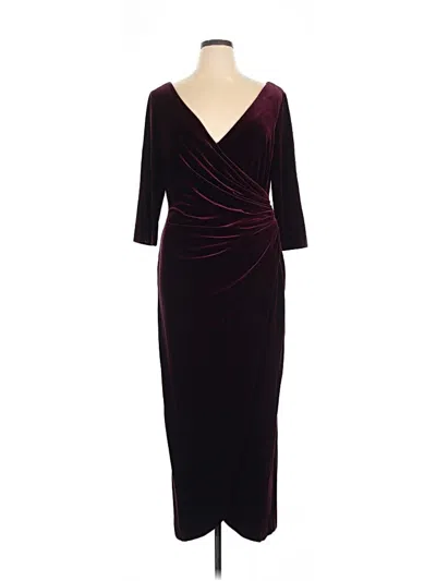 Pre-owned Alex Evenings Cocktail Dress In Burgundy