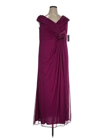 Pre-owned Alex Evenings Cocktail Dress In Burgundy
