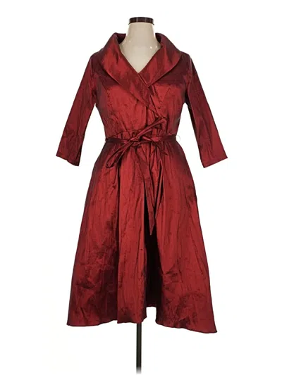 Pre-owned Alex Evenings Cocktail Dress In Burgundy