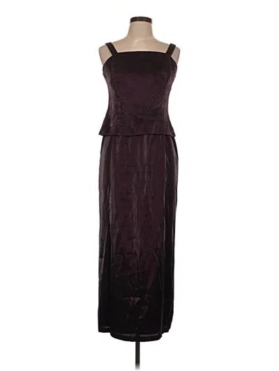 Pre-owned Alex Evenings Cocktail Dress In Burgundy