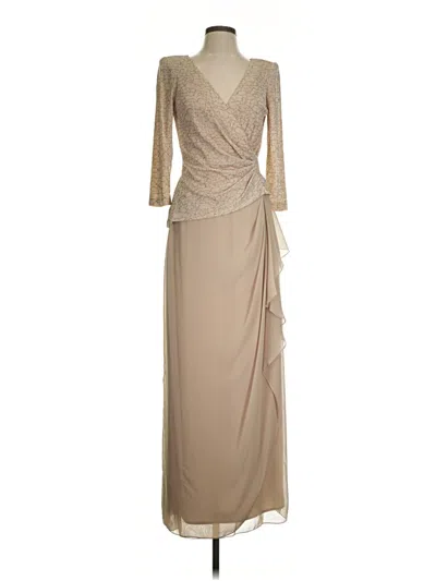 Pre-owned Alex Evenings Cocktail Dress In Gold