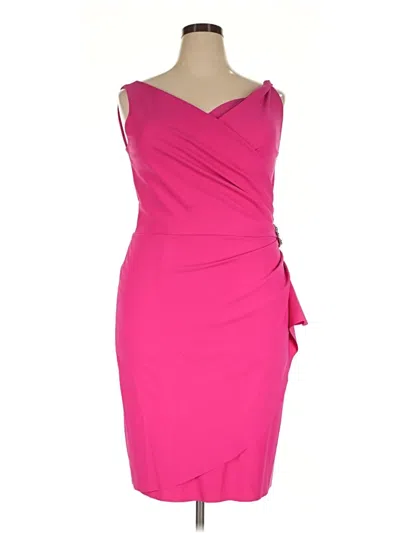Pre-owned Alex Evenings Cocktail Dress In Pink