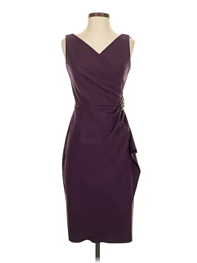 Pre-owned Alex Evenings Cocktail Dress In Purple