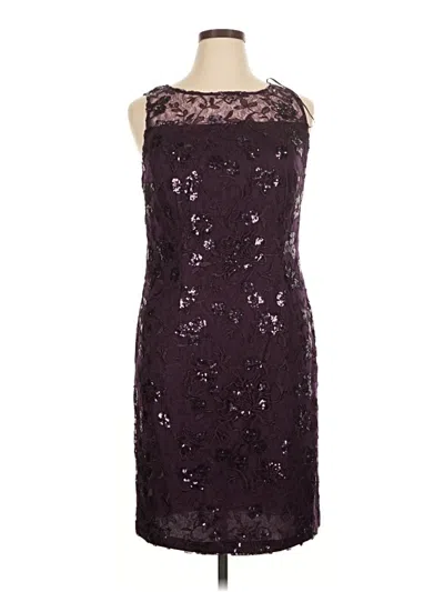 Pre-owned Alex Evenings Cocktail Dress In Purple