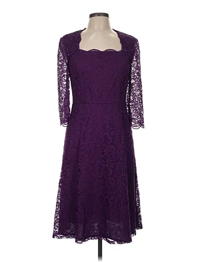 Pre-owned Alex Evenings Cocktail Dress In Purple