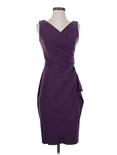Pre-owned Alex Evenings Cocktail Dress In Purple