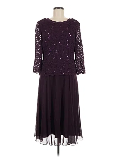 Pre-owned Alex Evenings Cocktail Dress In Purple