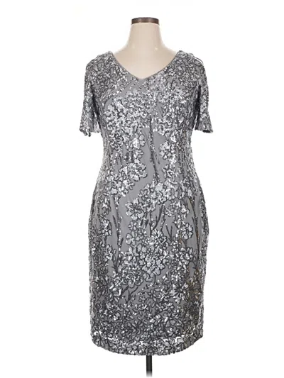 Pre-owned Alex Evenings Cocktail Dress In Silver