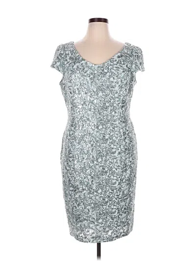 Pre-owned Alex Evenings Cocktail Dress In Silver