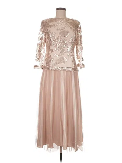Pre-owned Alex Evenings Cocktail Dress In Tan