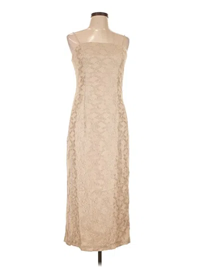 Pre-owned Alex Evenings Cocktail Dress In Tan