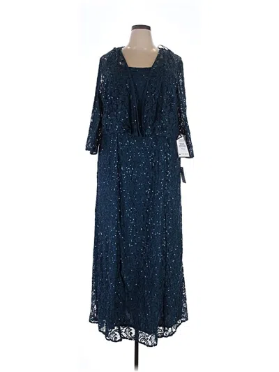 Alex Evenings Cocktail Dress In Teal
