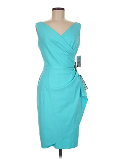 Pre-owned Alex Evenings Cocktail Dress In Teal
