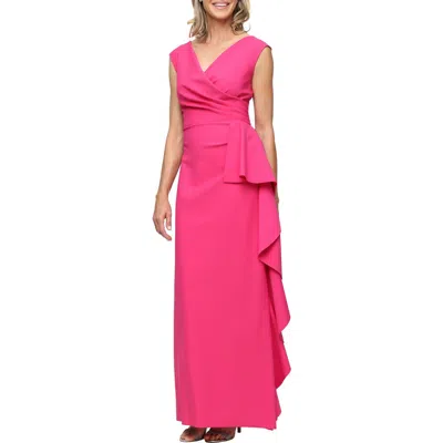 Alex Evenings Contour Collection Sleeveless Smoothfit Gown In Blue