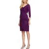 Alex Evenings Embellished Ruched Sheath Dress