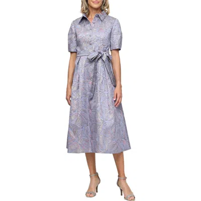 Alex Evenings Floral Jacquard Dress In Multi