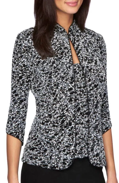 Alex Evenings Foiled Print Twinset In Multi