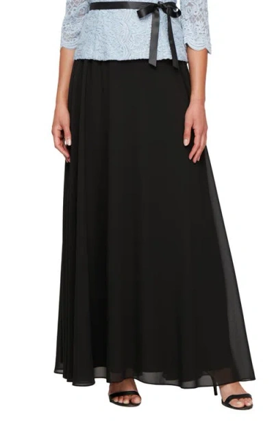 Alex Evenings Full Chiffon Skirt In Black