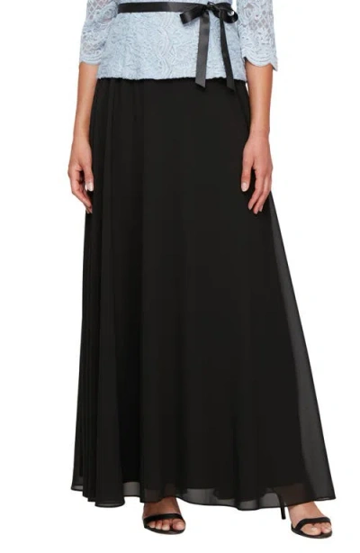 Alex Evenings Full Chiffon Skirt In Black