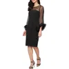 Alex Evenings Long Sleeve Crepe Cocktail Dress