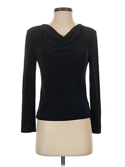 Pre-owned Alex Evenings Long Sleeve Top Black Cowl Neck Tops