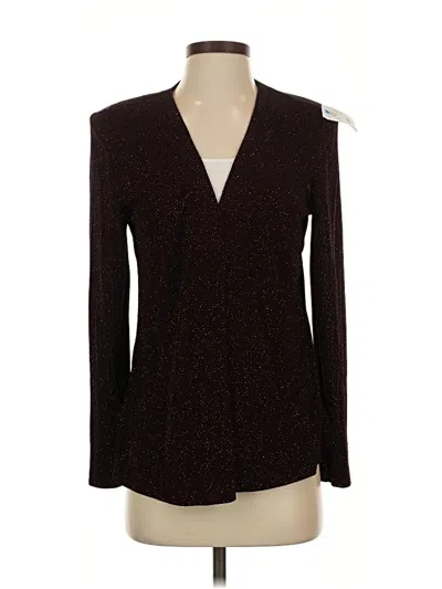 Pre-owned Alex Evenings Long Sleeve Top Burgundy One Shoulder Neckline Tops