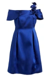 Alex Evenings Mikado Sheath Cocktail Dress In Bright Royal