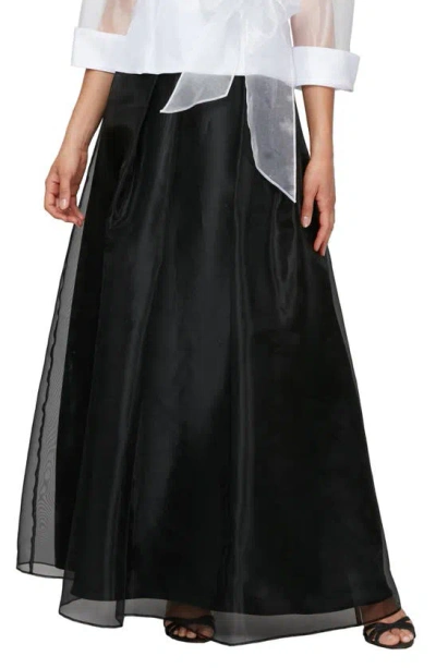 Alex Evenings Organza Skirt In Black