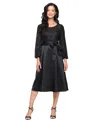 Alex Evenings Petite A-line Midi Dress In Black