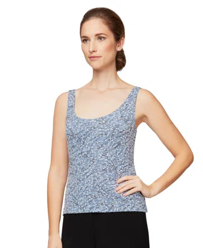 Alex Evenings Petite Jacket And Top Set In Purple