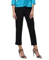 Alex Evenings Petite Pull-on Cropped Pants In Black